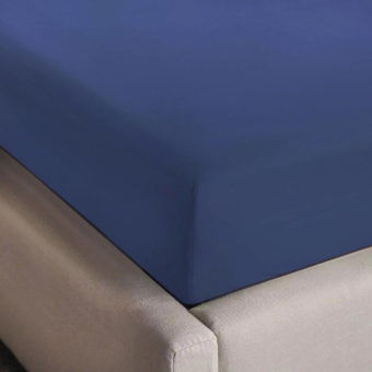 Jersey hoeslaken 200x220 blauw